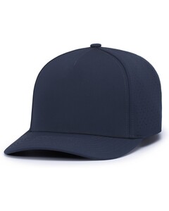 Pacific Headwear P424 Navy-Weekender  Perforated Snapback Cap Navy