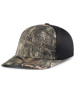 Mossy Oak® Low-Profile Trucker PacFlex Cap Camo Pacific Headwear P691 Camo