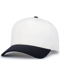 Pacific Headwear P814 Black-Heritage 5-Panel Snapback Black