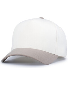 Pacific Headwear P814 Gray-Heritage 5-Panel Snapback Gray