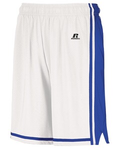Russell Athletic 4B2VTB White-Youth Legacy Mesh Basketball Shorts White