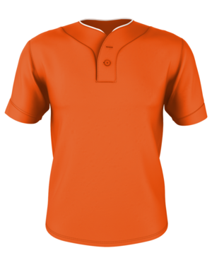 Adult Two Button Mesh Baseball Jersey With Piping