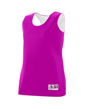 Augusta Sportswear 147 Ladies Reversible Wicking Tank - Power Pink/White - S