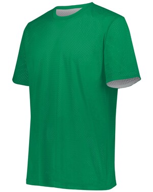 Augusta 9717 Pinnie Reversible de Malla - Verde Oscuro Blanco - HIT a