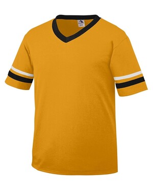 Augusta Sportswear 360 - Sleeve Stripe Jersey, Navy/Gold, L