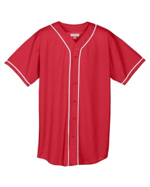 Custom Baseball Jersey Embroidered Your Names and Numbers – Pinstripe(White/ Red) - Blank Jerseys