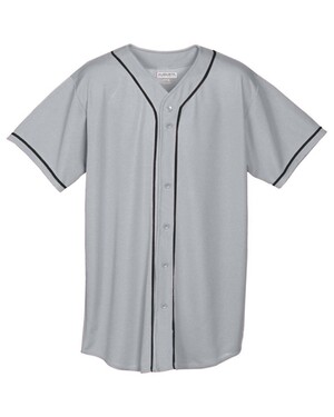 Athletic Knit Full Button Baseball Jersey with Braided Trim | Baseball | Full Button | In-Stock | Jerseys TOR568