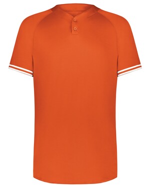 Augusta Sportswear 6906 Youth Cutter+ Henley Baseball Jersey - Orange/Royal - S