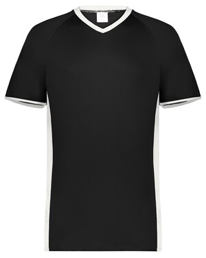 Augusta Youth Cutter+ V-Neck Baseball Jersey, Vegas Gold/Black / L