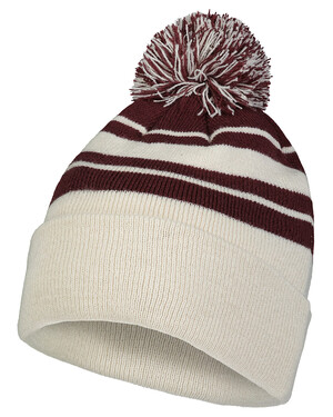 Knit Fold Over Pom-Pom Beanie