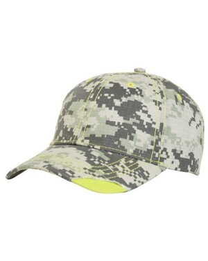 Distressed Camo Hook-And-Loop Adjustable Cap