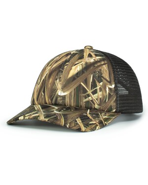 Pacific Headwear Mossy Oak Trucker Pacflex Cap - Low Profile Snapback, Camo Design, Unisex