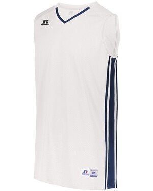 Russell 4B1VTM Legacy Basketball Jersey - Navy/White, L