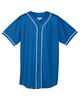 Augusta Sportswear 593 Button-Up Baseball Jersey With Braid Trim