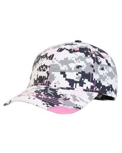 Distressed Camo Hook-And-Loop Adjustable Cap Pacific Headwear 696C