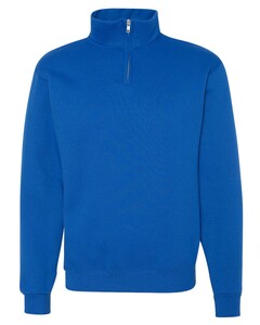 Nublend® Cadet Collar Quarter-Zip Sweatshirt Blue Jerzees 995MR Blue