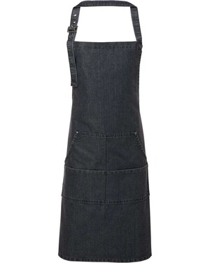 Jeans Stitch Denim Bib Apron with Pockets