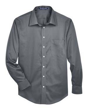 Men's Crown Collection Solid Stretch Twill Woven Dress Shirt