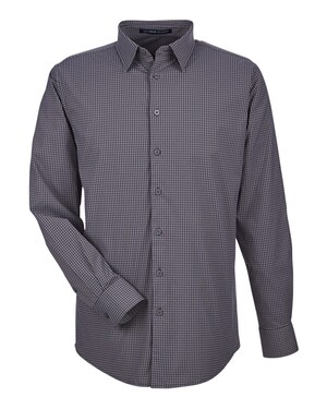 Men's CrownLux Performance Tonal Mini Check Woven Dress Shirt