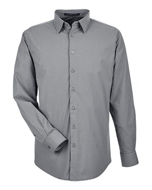 Men's CrownLux Performance Tonal Mini Check Woven Dress Shirt