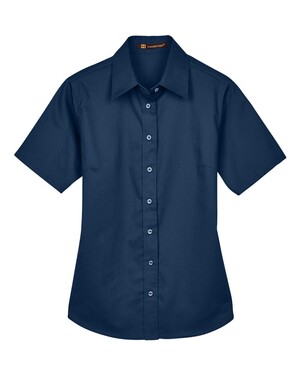 Women's Easy Blend™ Short Sleeve Twill Dress Shirt with Stain-Release