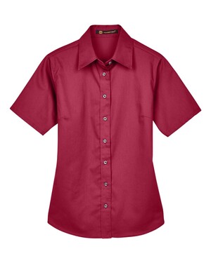 Women's Easy Blend™ Short Sleeve Twill Dress Shirt with Stain-Release