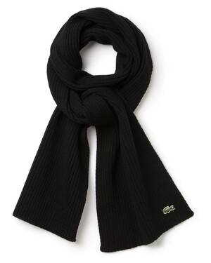 Ribbed Mouliné Wool Scarf