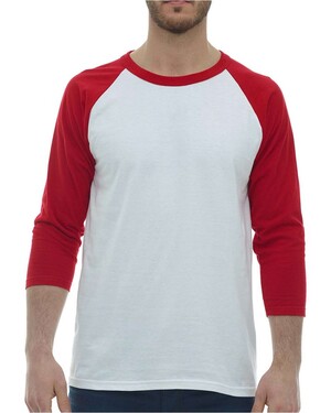 M & O Knits 5540 Raglan Three-Quarter Sleeve Baseball T-Shirt
