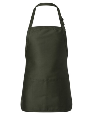 Full-Length Apron with Pouch Pocket