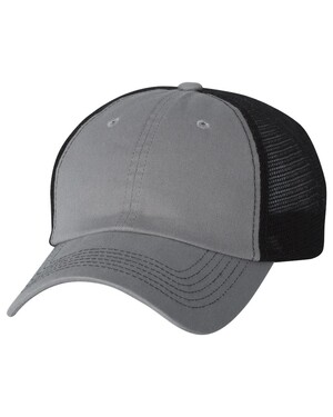 Contrast-Stitch Mesh-Back Cap