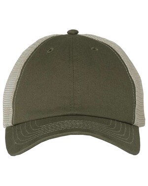 Contrast-Stitch Mesh-Back Cap