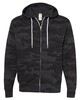 Independent Trading AFX90UNZ Unisex Lightweight Full-Zip Hooded Sweatshirt