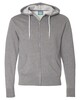 Independent Trading AFX90UNZ Unisex Lightweight Full-Zip Hooded Sweatshirt