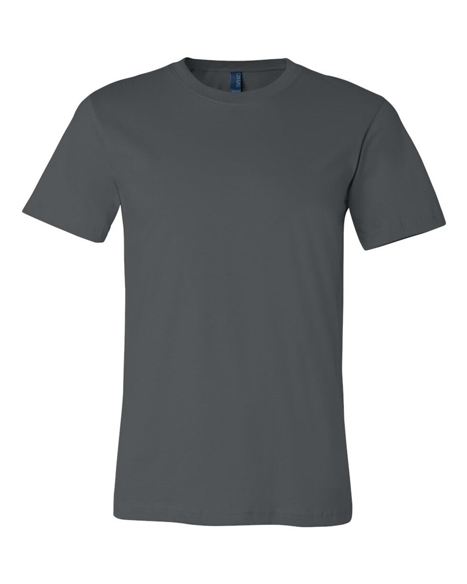 BELLA + CANVAS Unisex Jersey T-Shirt - 100% Combed Ring-Spun Cotton, Standard Fit, Asphalt Color, Size Small - View #2