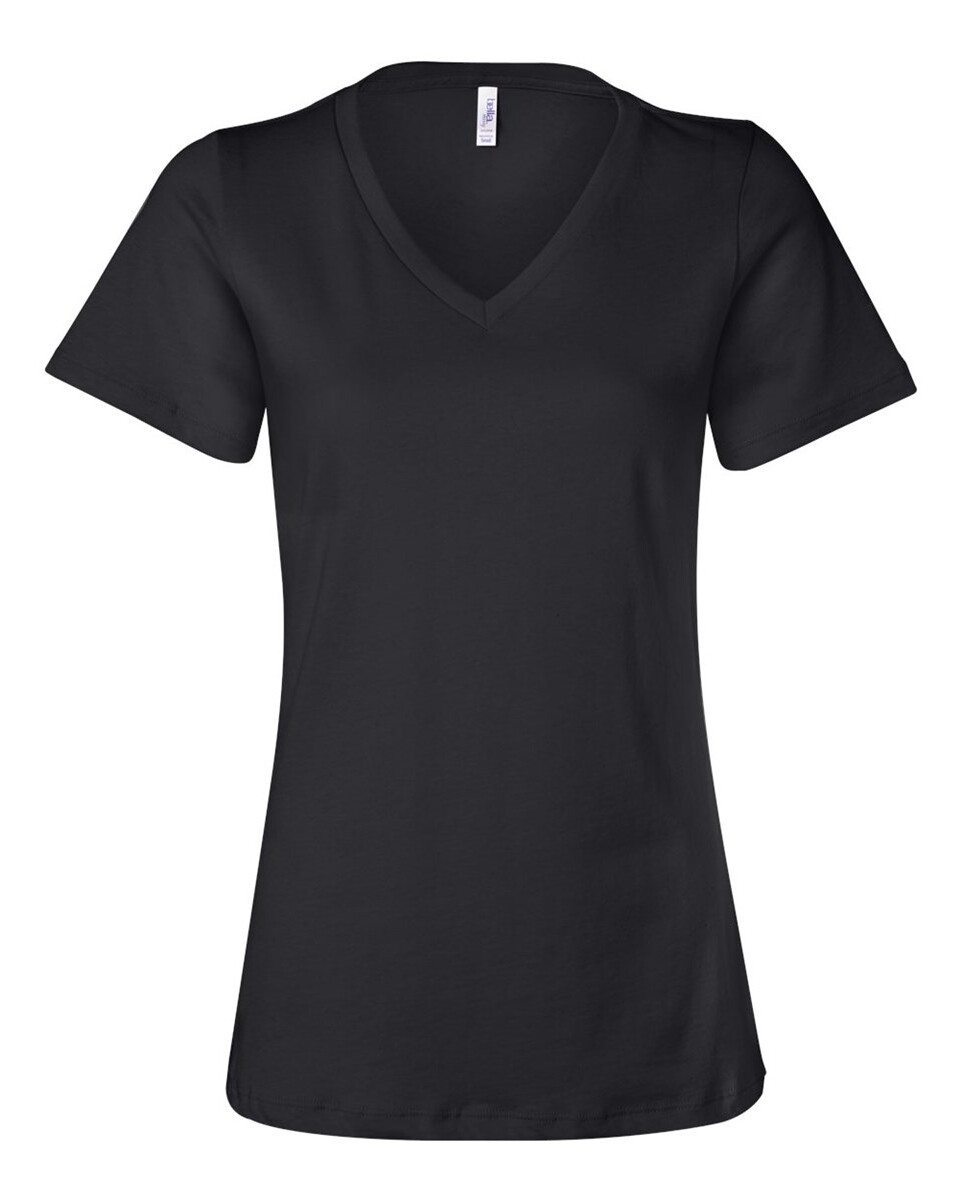 Bella + Canvas 6405 Women’s Relaxed Jersey V-Neck Tee - BlankApparel.ca