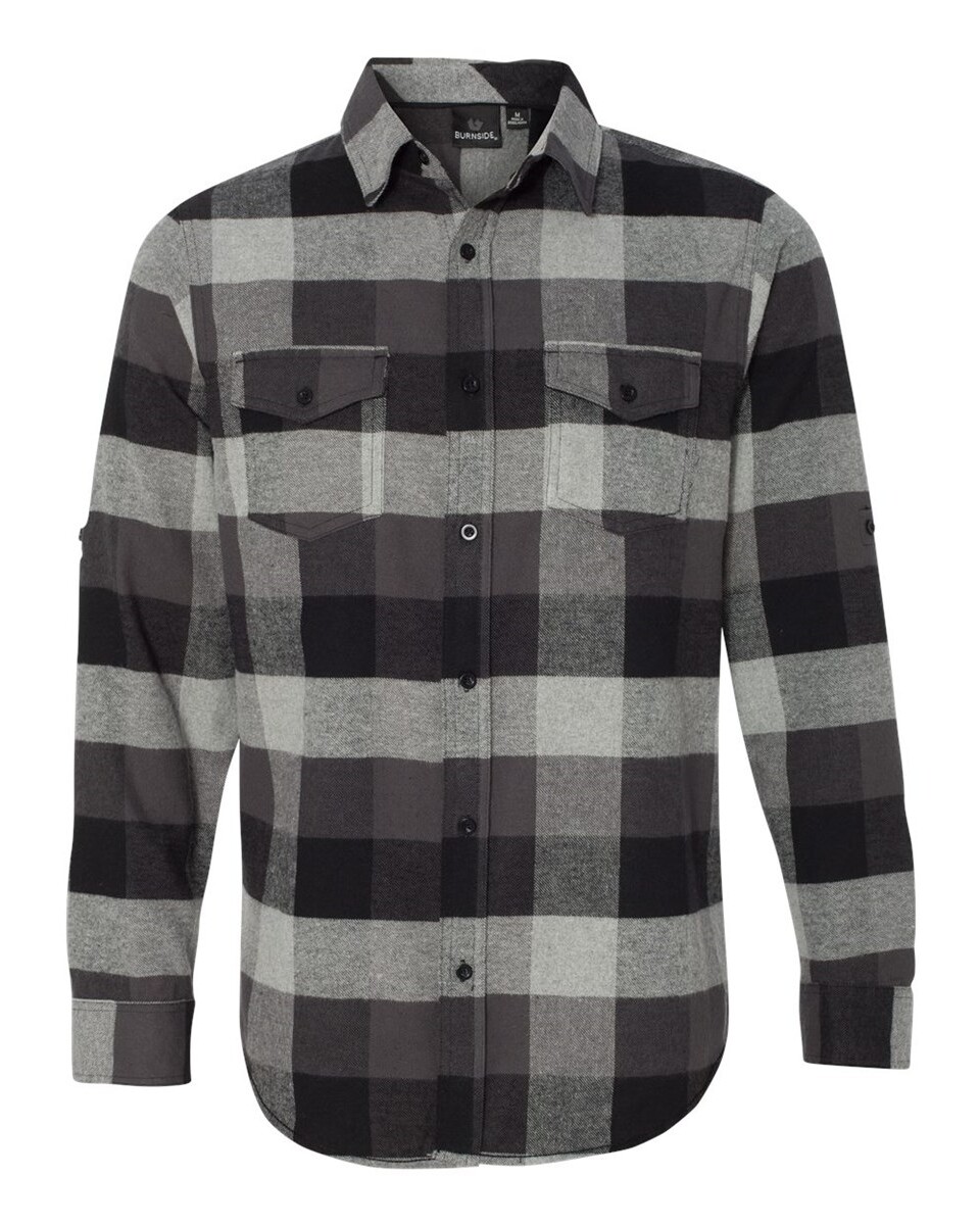 Burnside 8210 Yarn-Dyed Long Sleeve Flannel Shirt - BlankApparel.ca