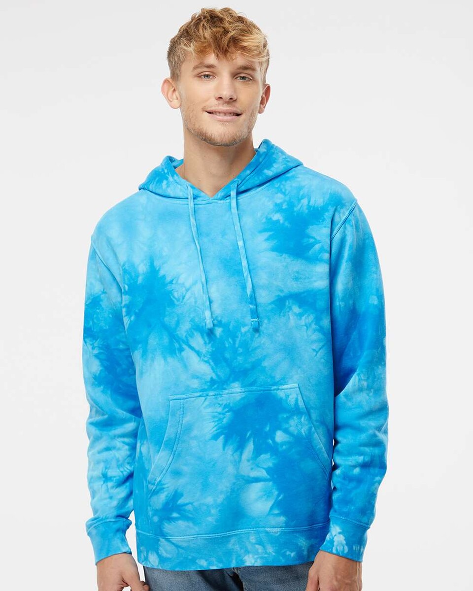 Independent Trading PRM4500TD Unisex Midweight Tie-Dyed Hooded ...