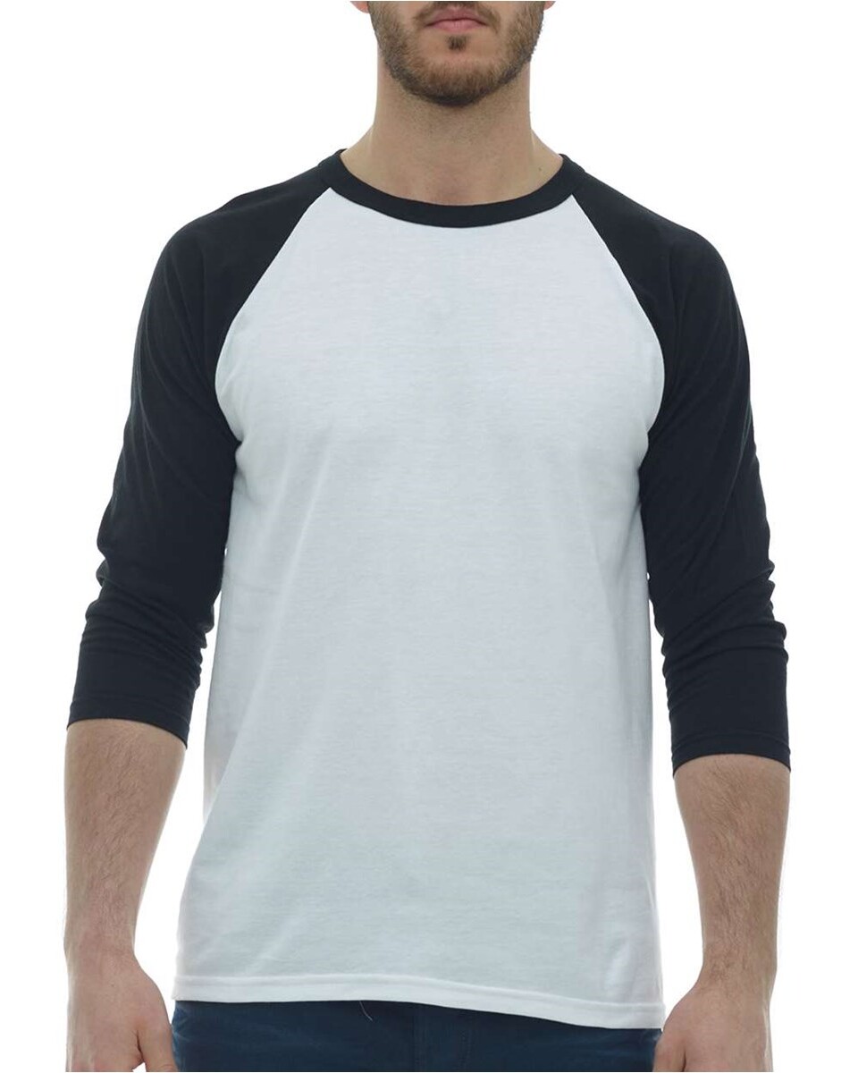 M & O Knits 5540 Raglan Three-Quarter Sleeve Baseball T-Shirt ...