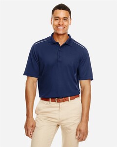 Core 365 88181R-Men's Radiant Performance Piqué Polo with Reflective Piping