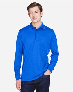 Core 365 88192P-Men's Pinnacle Performance Long Sleeve Piqué Polo with Pocket