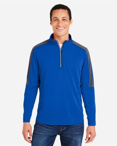 Core 365 CE404-Men's Market Snag Protect Mesh Colorblock Quarter-Zip Pullover