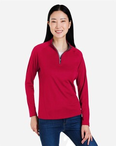 Core 365 CE418W Tear-Away Tag-Women's Origin Performance Pique Quarter-Zip Pullover Tear-Away Tag