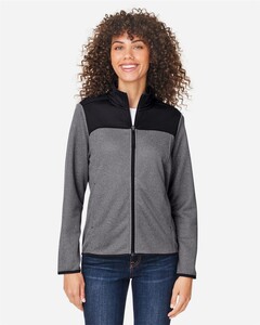 Core 365 CE74W-Women's Venture Heathered Stripe Hybrid Jacket
