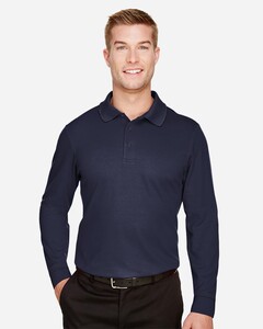 Devon & Jones DG20L-Men's CrownLux Performance Plaited Long Sleeve Polo