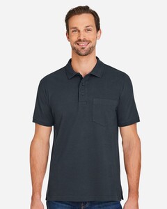 Harriton M205P-Men's Valiant Cotton Snag Protect Pocket Polo