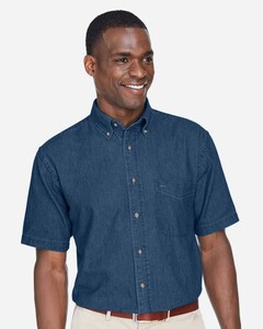 Harriton M550S-Men's Denim Shirt