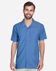 Harriton M560-Men's Barbados Textured Camp Shirt