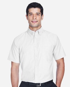 Harriton M600S-Men's Oxford Short Sleeve with Stain-Release