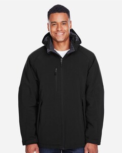 North End 88159 Adult-Men's Glacier Insulated Three-Layer Fleece Soft Shell Hood Jacket with Detachable Hood Adult