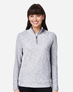 North End NE415W-Women's Eclipse Jacquard Quarter-Zip Pullover